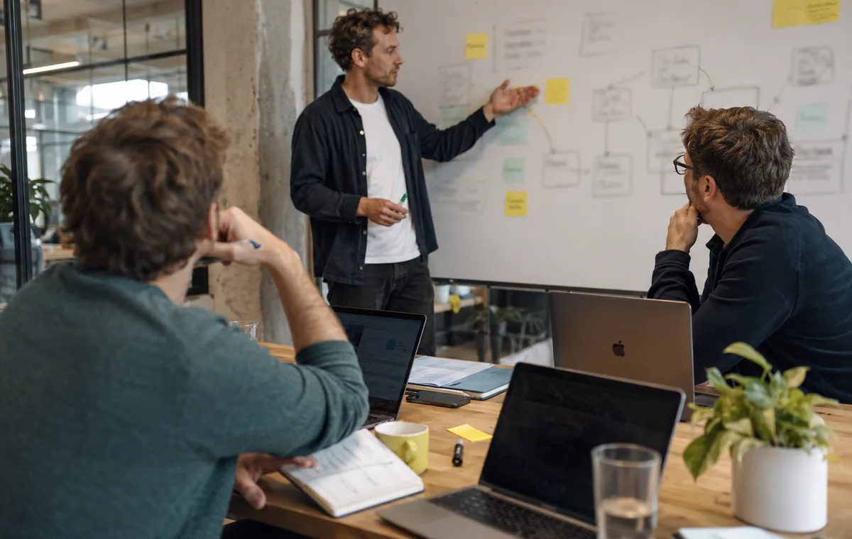 Small team mapping AI workflow decisions